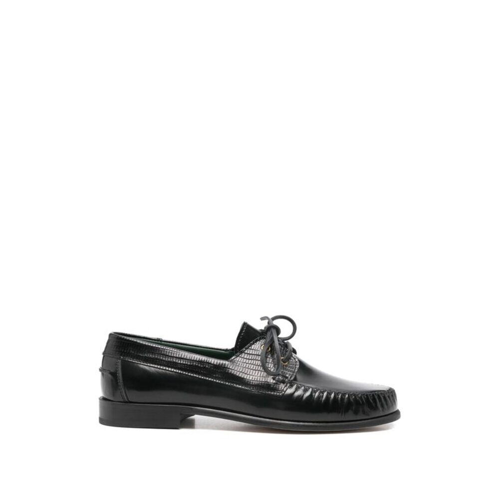 Vinny's Black Boat Shoes Men